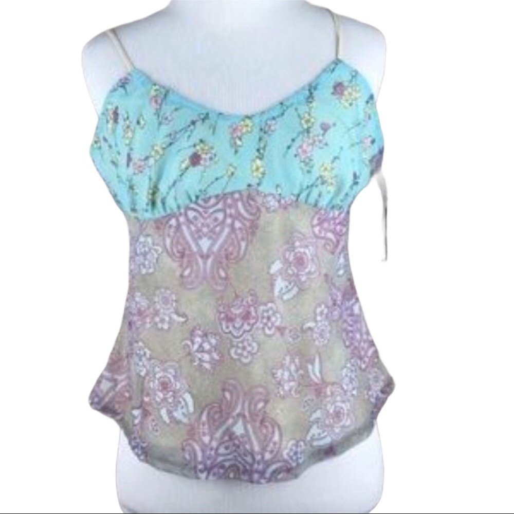 SISLEY Made in Italy Sleeveless Cami Crop Top